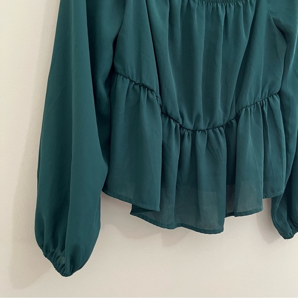 SHEIN Off Shoulder Peplum Crop Blouse L - Picture 2 of 10